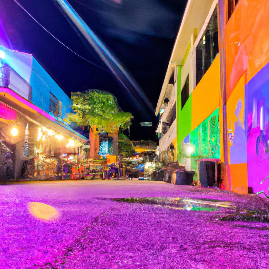 A street with a colorful mural showcasing Tauranga's innovative approach to reinventing urban spaces.