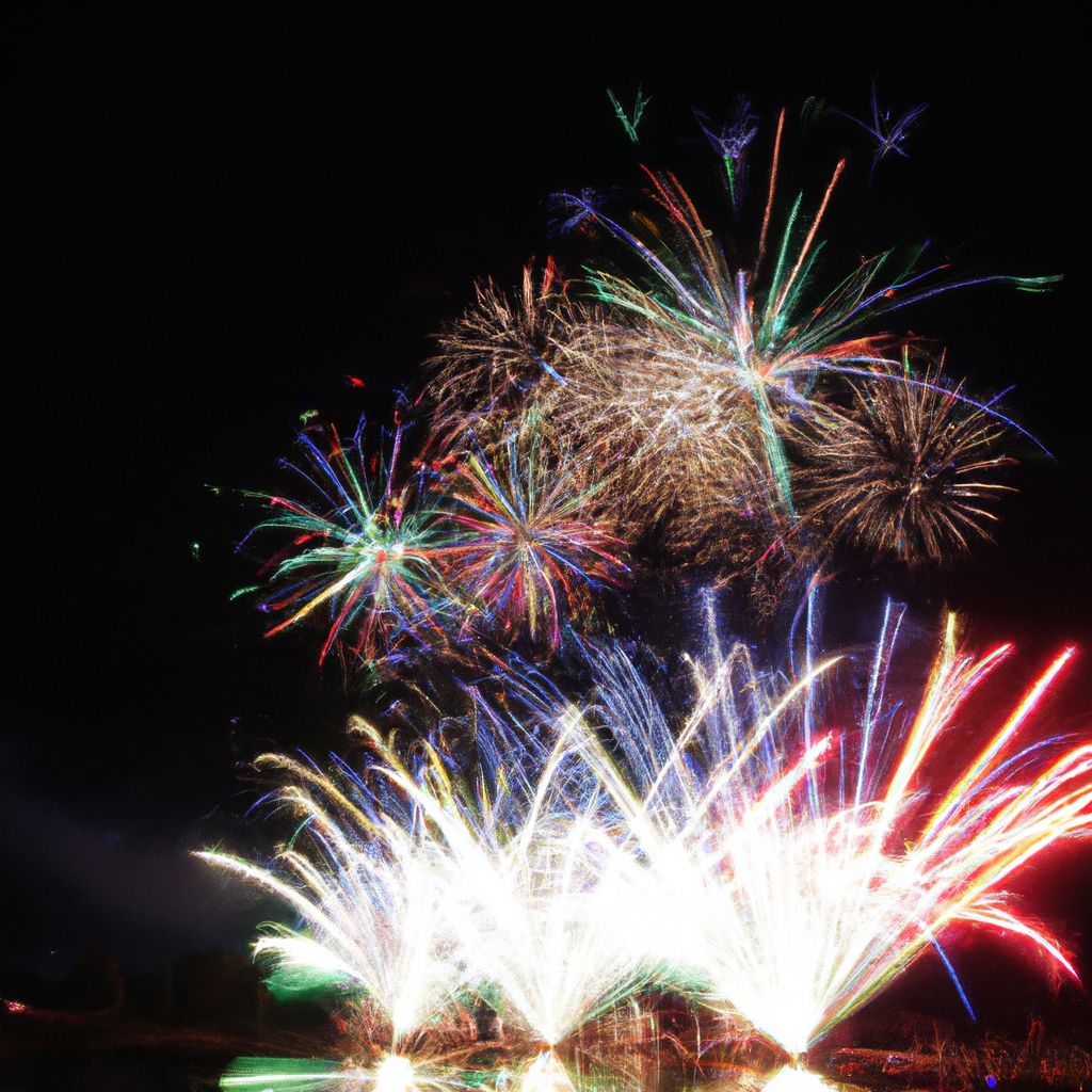 Tauranga's Colorful Cultural Festivals showcase fireworks exploding over a body of water.