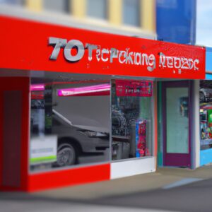 A storefront with a car in front of it offering Top 3 Mobile Phone Repair Services in Tauranga.