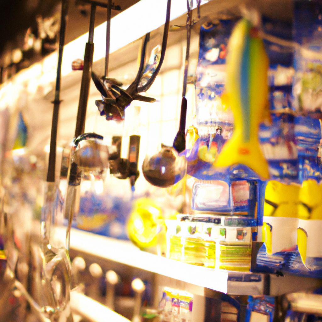 One of the top fishing stores in Tauranga sells a variety of fishing equipment.