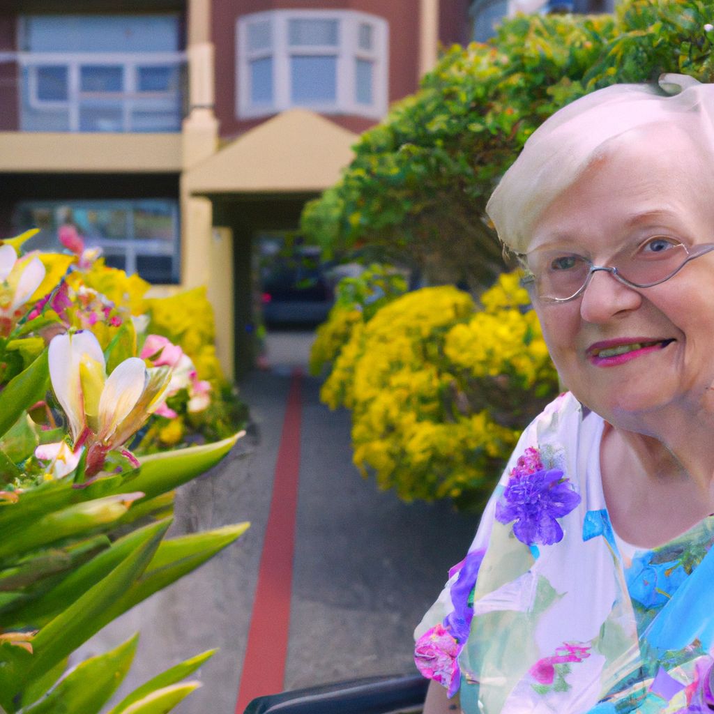 A woman in a wheelchair seeking the top retirement homes in Tauranga.